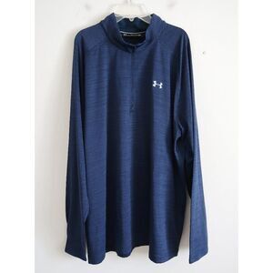 Under Armour Striped Zip Up Long Sleeve Shirt - Size XXL
